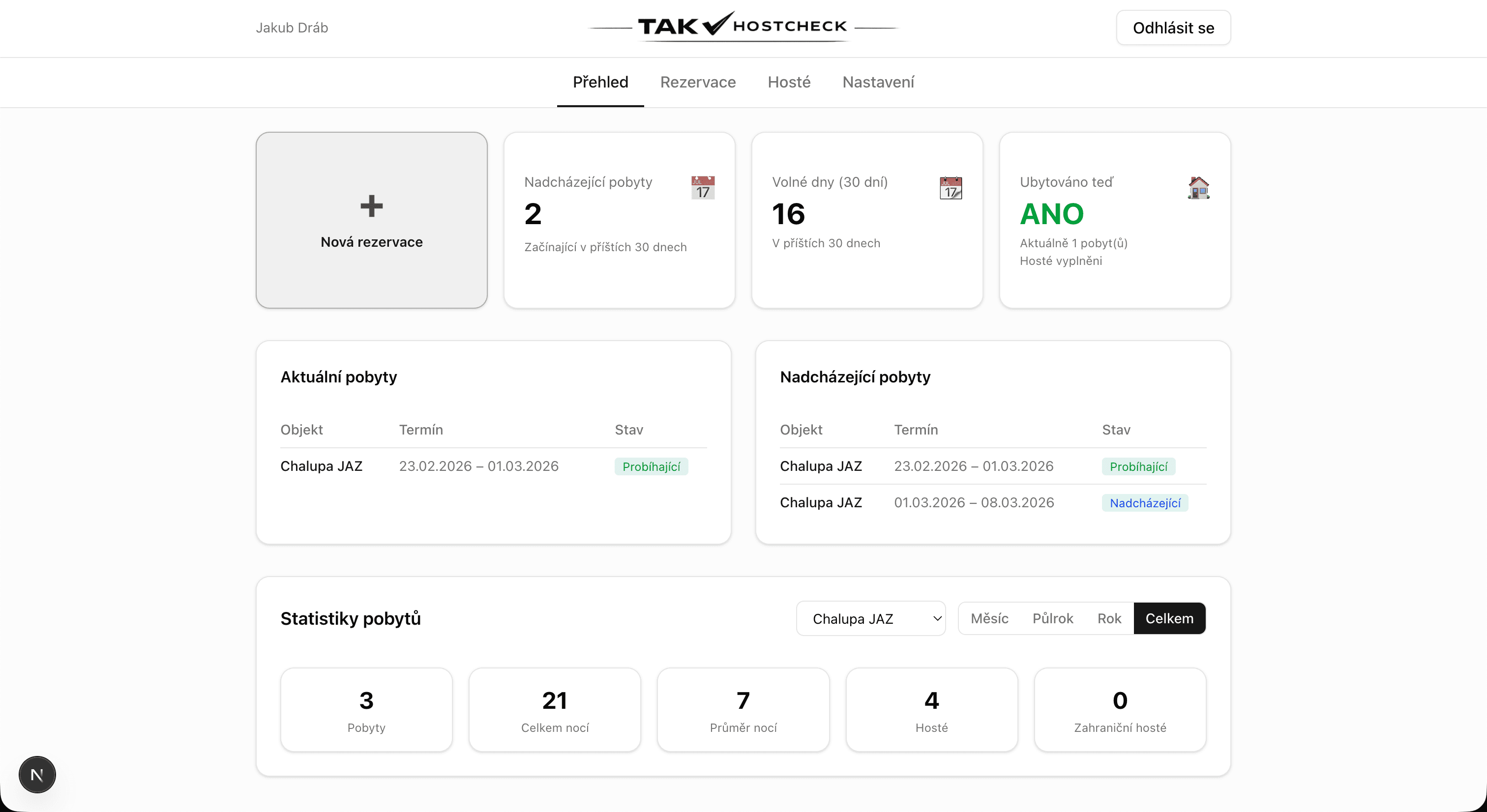 TAK HostCheck dashboard
